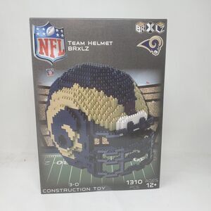 FOCO BRXLZ 1310 Piece Block Model NFL Los Angeles RAMS Football Helmet